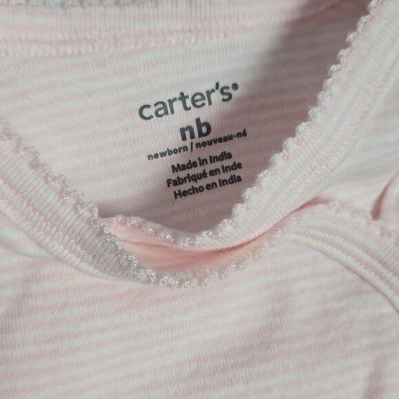 Carter's Newborn Floral Kimono Side Snap Bodysuit 2pc Set Pink Onesie Baby Girl - Picture 5 of 11